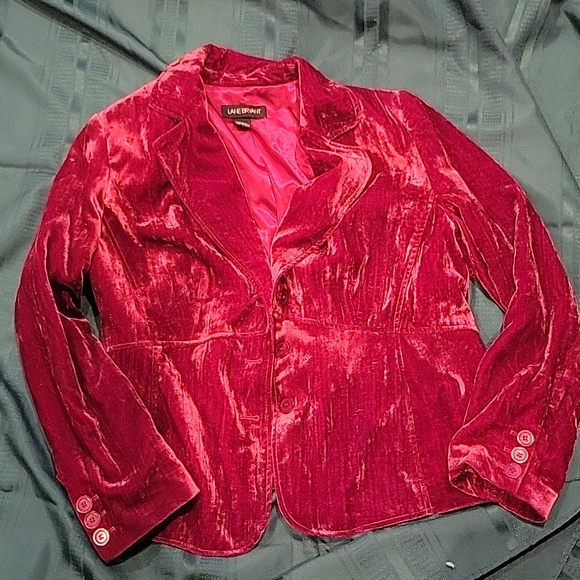 Velvety Red Jacket - Picture 1 of 3
